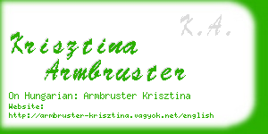 krisztina armbruster business card